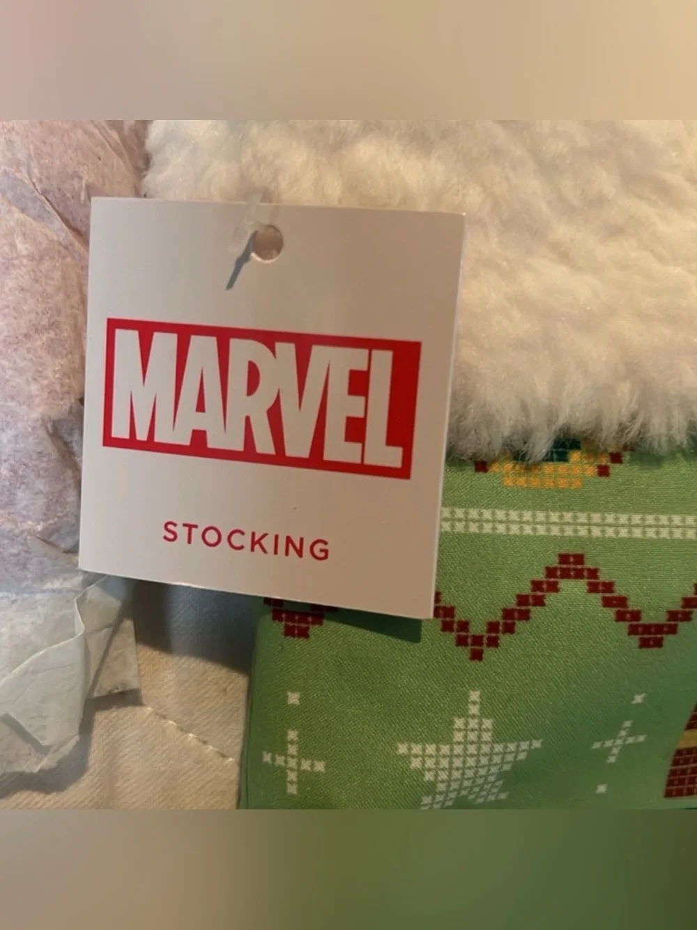 Marvel Iron Man St Nicholas Square Christmas Stocking NWT